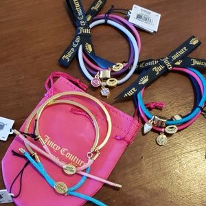 Juicy Couture Jewelry - 2 Juicy Couture bracelets & 6 hair ties Juicy Couture Jewelry - 2 Juicy Couture bracelets & 6 hair ties